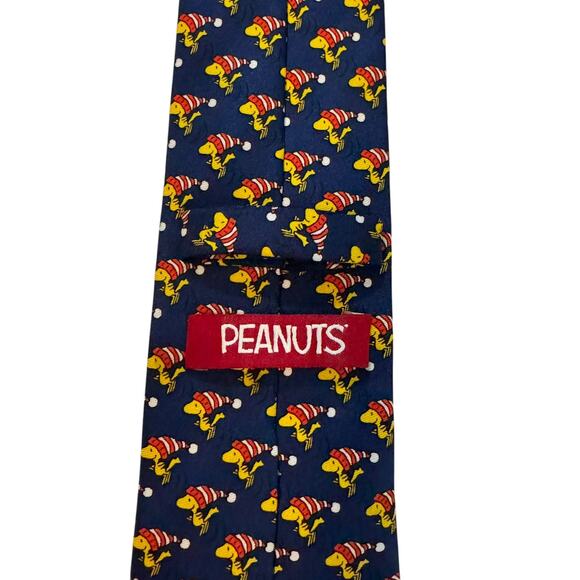 Peanuts Snoopy Woodstock Christmas Cartoon Novelty Necktie Polyester - Picture 4 of 7